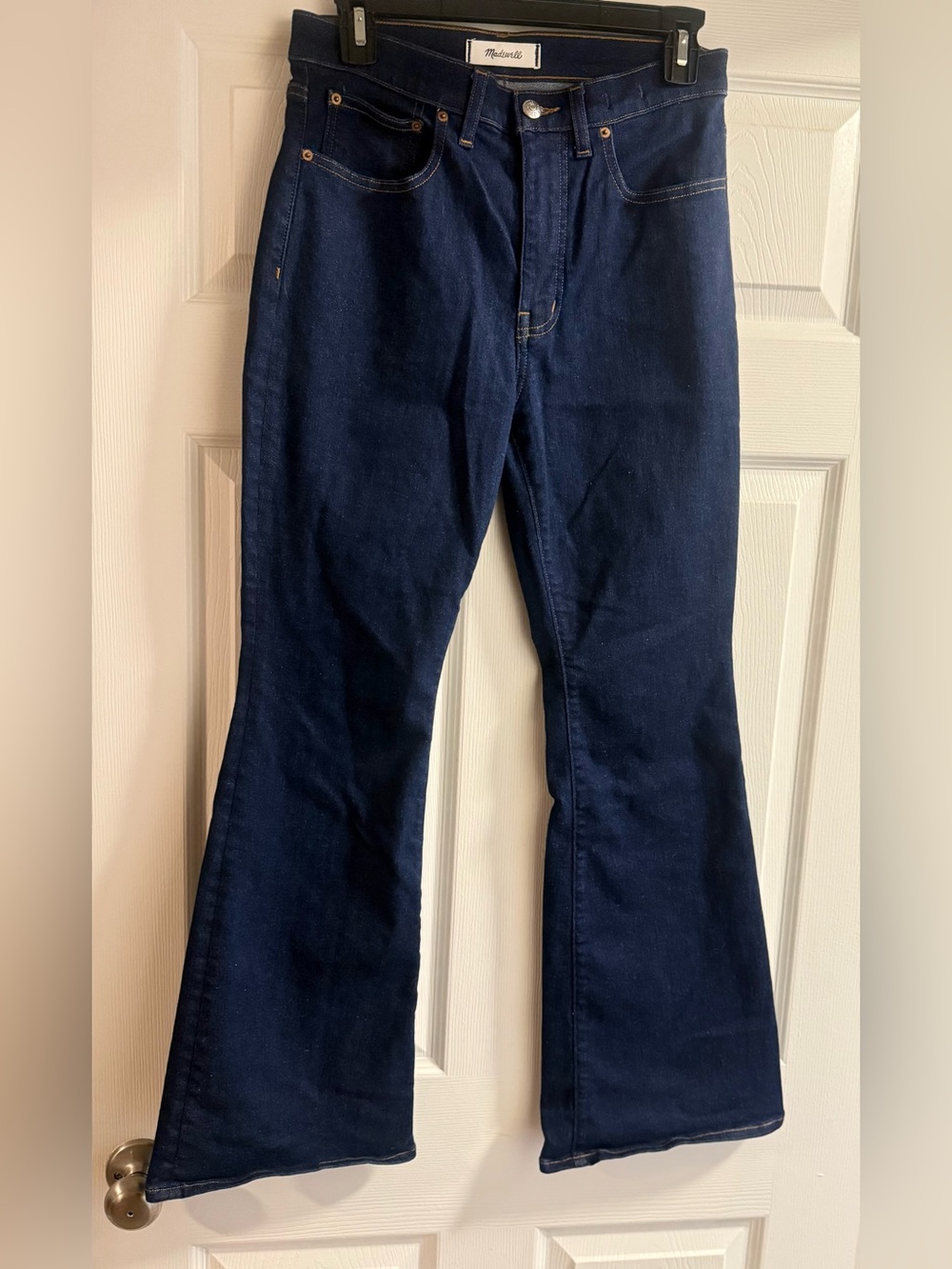 Madewell the stretch flare jean Size 27P HighRise Flare Jeans in dark rinse wash - Picture 2 of 9